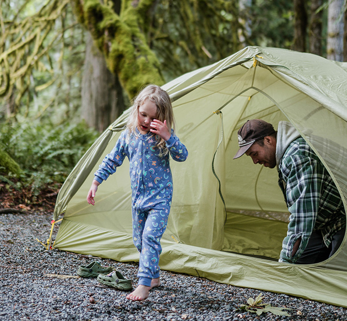 Camping sous la tente